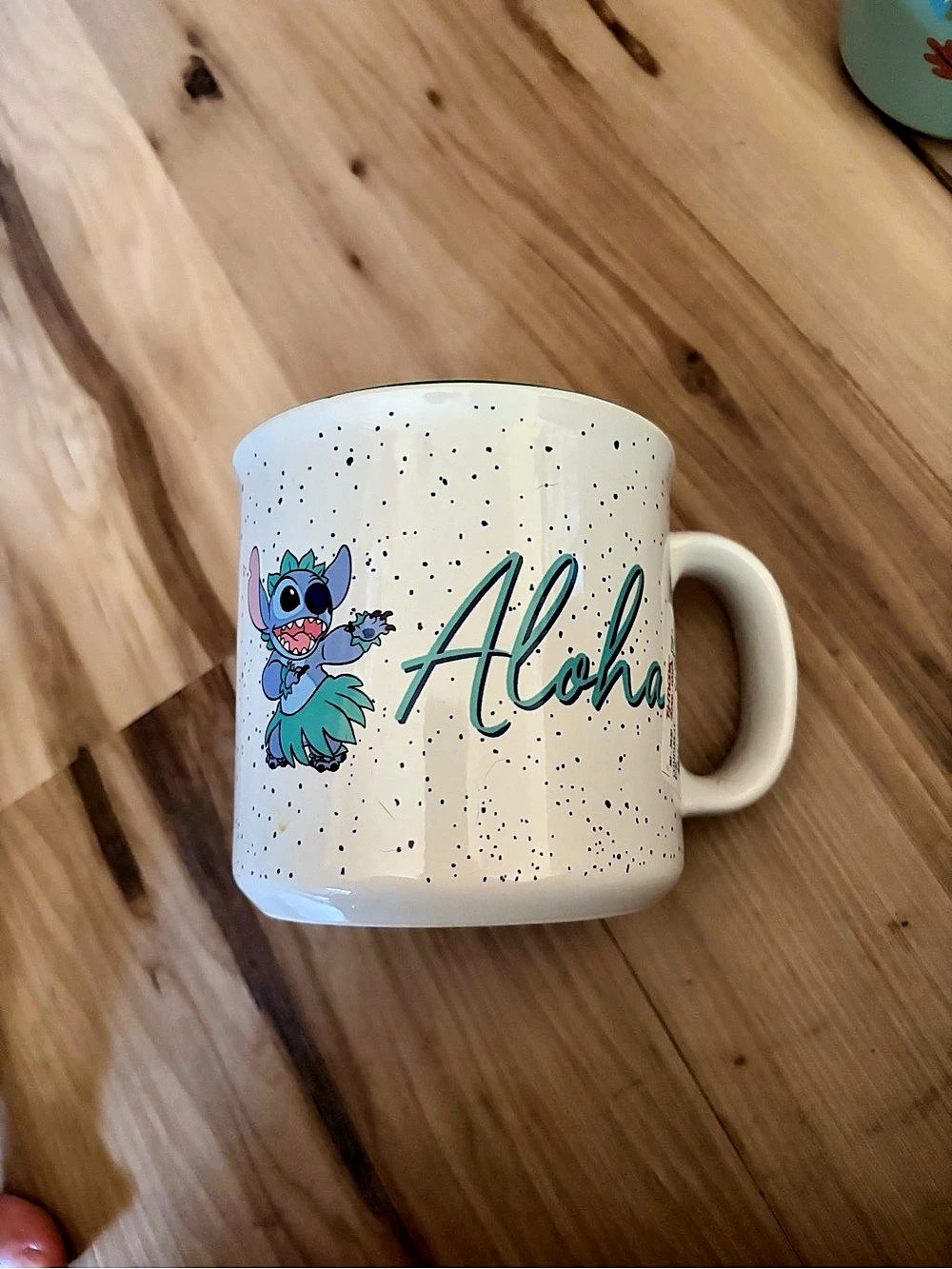 Disney Lilo & Stitch Aloha 20oz Ceramic Camper Mug White & Blue